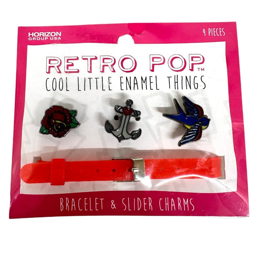 Retro Pop Red Bracelet & Slider Charms